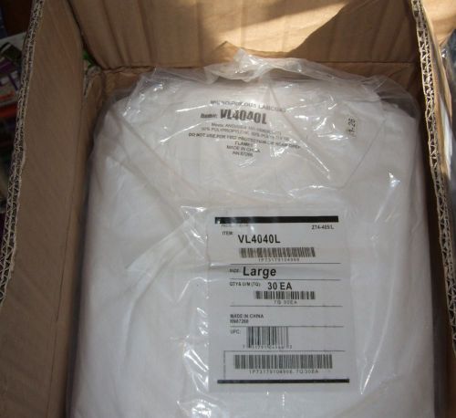 1 CASE OF 30 &gt;&gt; Micro-Porous Labcoats Item # VL4040L  Size Large