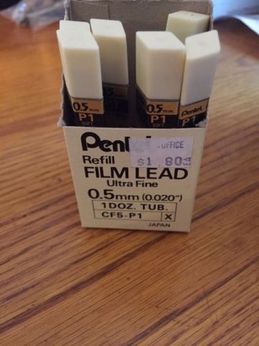 6 Pentel .5mm P3 Film Lead refill tubes, CF5-P1