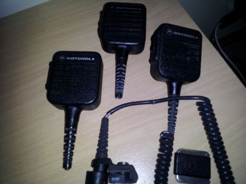 3x MOTOROLA Saber or Astro Speaker Microphones. NMN6128C PARTS ONLY