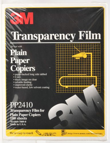 3M Transparency Film PP2410 Plain Paper Copiers 100 Sheets Factory Sealed