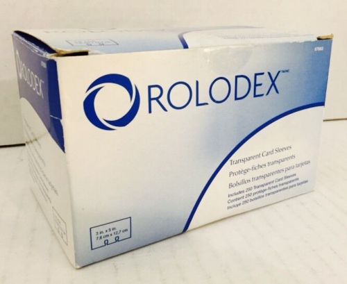 New! Genuine Rolodex 3x5 Transparent Card Protector Sleeves #67683 Box Of 250