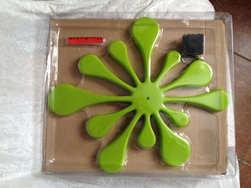 Splat Clock Bright Green Large New In Package Lumisource 19-1/2 x 17 x 1 inches