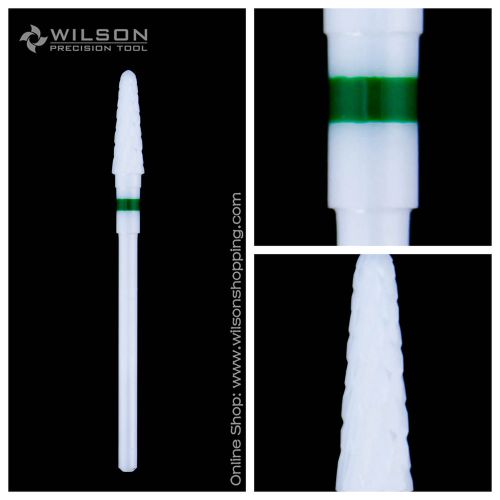 Conical Shape - White Zirconia Solid Ceramic Dental Lab Burs - Extra Coarse(XC)