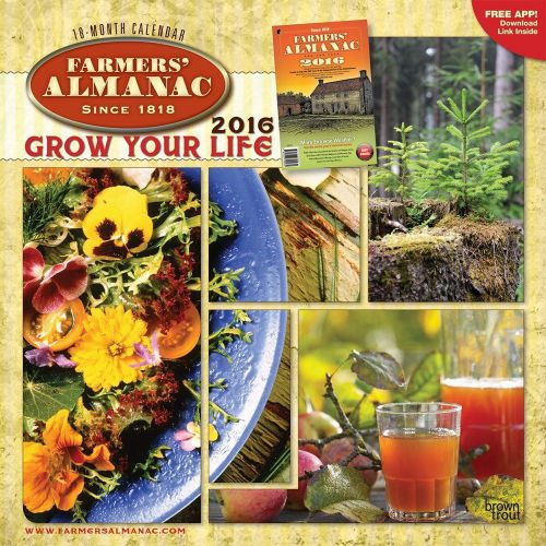 16-Month 2016 FARMER&#039;S ALMANAC Wall Calendar NEW Grow Your Life Garden Planner