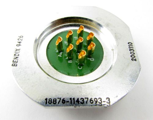 (10) Connectors, 11437693-3 Bendix (Equal MS27477Y16D8P) Hermetic Gold Pins