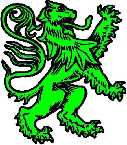 30 Custom Green Royal Lion Personalized Address Labels