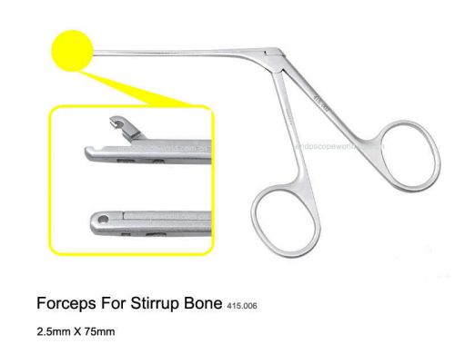 Brand New Forceps For Stirrup Bone 2.5X75mm Otoscopy