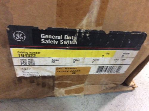 GE General Electric General Duty Safety Switch TG4322 60 Amp 240 Volt Fusible