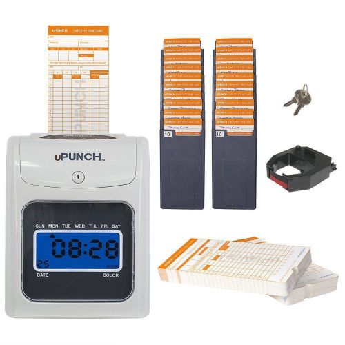 CALCULATING uPunch HN4500 Time Clock Bundle with 100-Cards and Two 10-Slot Ca...