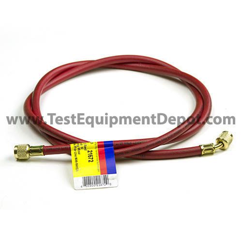 Yellow Jacket 21672 72&#034;, Red, Standard Fitting, Plus II 1/4&#034; Charging Hose Hose