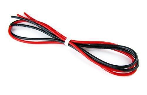 Silicone wire - fine strand - 16 gauge - 3 ft. red, 3 ft. black for sale