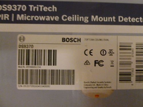 BOSCH # DS9370 Tri Tech MICROWAVE Ceiling Mount Motion Detector