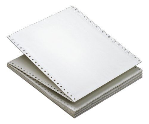 TOPS Continuous Computer Paper, 2-Part Carbonless, Removable 0.5 Inch Margins,