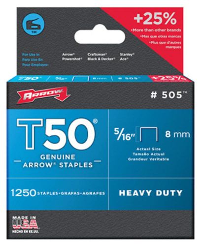 Arrow 1250pk T50 5/16&#034; Heavy Duty Staple 505