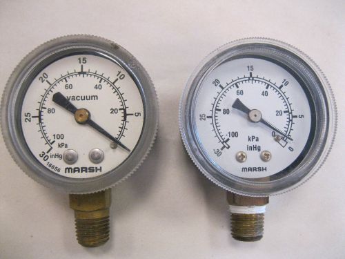 LOT OF 2 MARSH GAUGES 0 - 30 PSI    2&#034; FACE