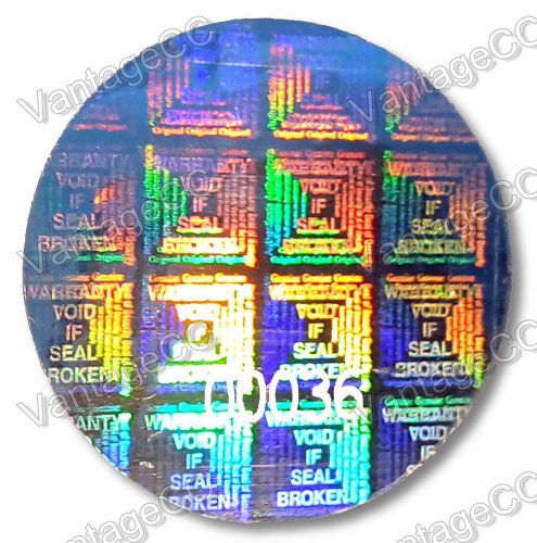 252x huge 50mm round hologram numbered warranty stickers, large security labels for sale