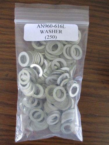 AN960-616L Steel Flat Washer - Lot of 250 pieces