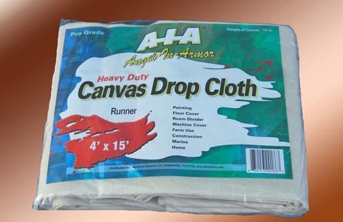 Canvas drop cloths / runner / 4 x 15 / wall hugger / pro quality / 10 oz. canvas for sale