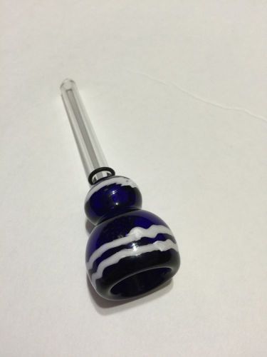 6&#034; Inch Glass Slide - Cobalt Fumed Glass - Gaskets &amp; O-Rings