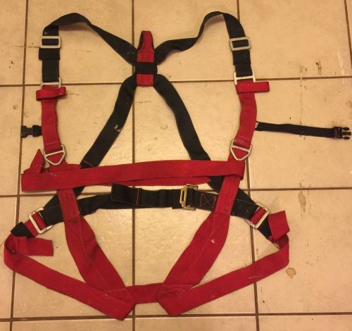 Red and black full body harness size small