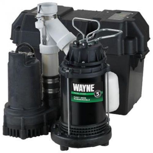 Wayne wss30v pre-assembled 120/12v 1/2 hp battery backup sump pump system for sale
