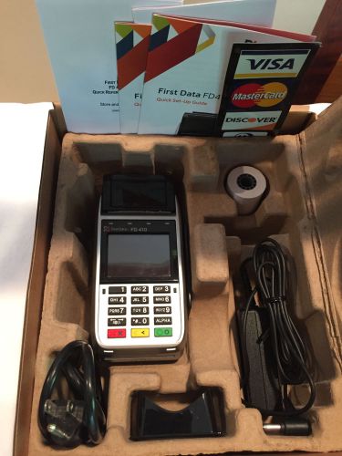 First Data Fd410 Wireless Credit Card Machine W/emv Reader Gprs - Barely Used