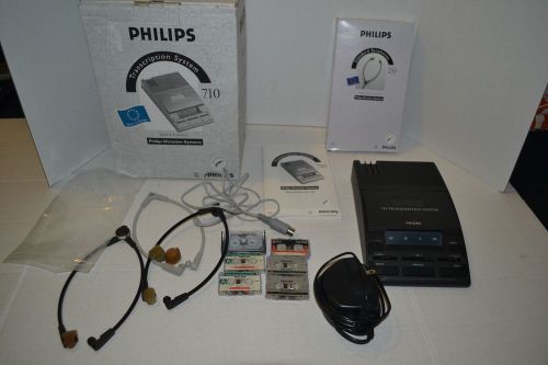 Philips 710 Desktop Transcription System Micro Cassette Transcriber *No Pedal*