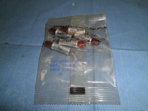 Lot of Dialight Part Number: 507-4538-0931-610 Lamps. 125V, 5.6MA. Qty. 5. Red &lt;