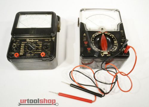 Lot of 2 vintage volt-ohmeters triplett &amp; simpson 0280-52 for sale