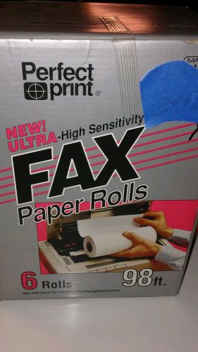 Perfect Print High Sensitivity Fax Paper 4 Rolls 328 Feet.