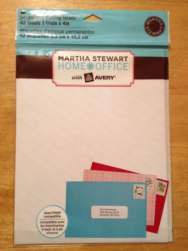 Martha Stewart Avery Permanent Mailing &amp; Container Labels, 1-5/16 x 4, 42 Labels