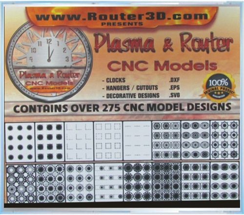 275+ plasma &amp; router cnc models hangers clocks frames eps dxf $97val on cd-rom for sale