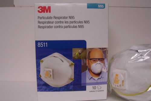 3M 8511 Particulate Respirator Mask(N95)1 BOX OF 10 Mask