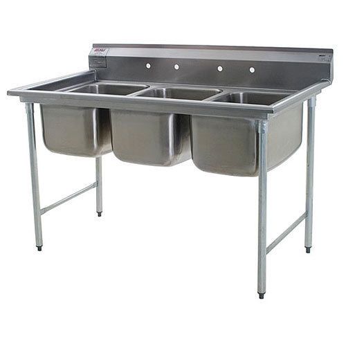 Eagle group 414-24-3, stainless steel commercial compartment sink with three 24- for sale