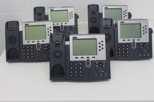 (lot of 5) cisco unified ip voip desktop phone parts only cp-7960g for sale