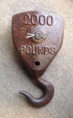 Vintage ingersoll rand vulcan huge snatch block, cable pulley-single industrial for sale
