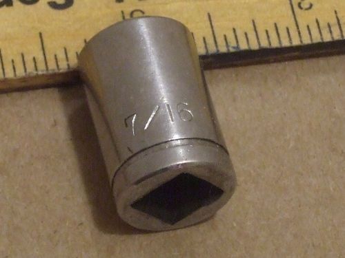 7/16 Socket - 3/8 Inch Drive, 1 Inch Tall, 12 Points - MADE IN JAPAN