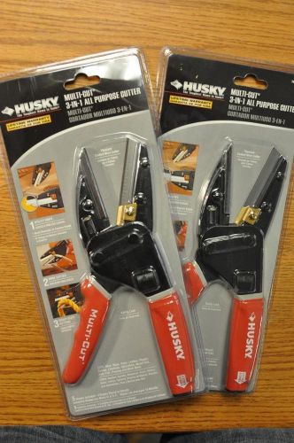 (2) husky by ronan 3-in-1 multi-cut all purpose cutter 401 735168 735 168 fast! for sale