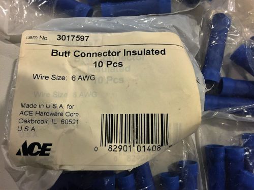 50.   6 GUAGE INSULATED BUTT CONNECTORS