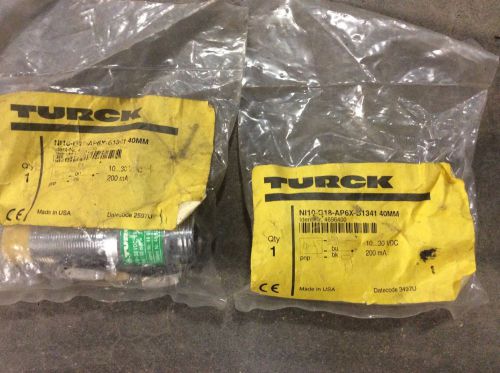 Turck Inductive Proximity Switch NI10-G18-AP6X-B1341 40mm Lot Of 2