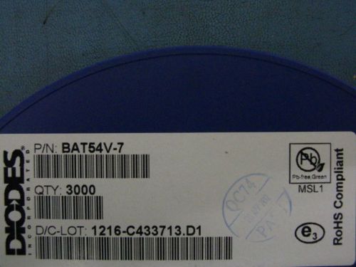 9000 PCS DIODES BAT54V-7  DIODES