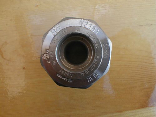 21 new 1/2&#034; stainless steel socket weld unions for sale