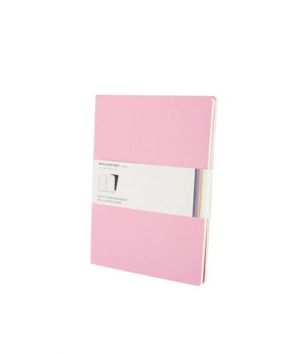 Moleskine with Set of 2 Lined Pink Journal Notebooks New Sealed In Plastic