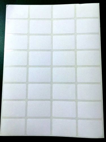 32 white sticky labels self adhesive,name tags,blank,multipurpose 25 mm x 38 mm for sale