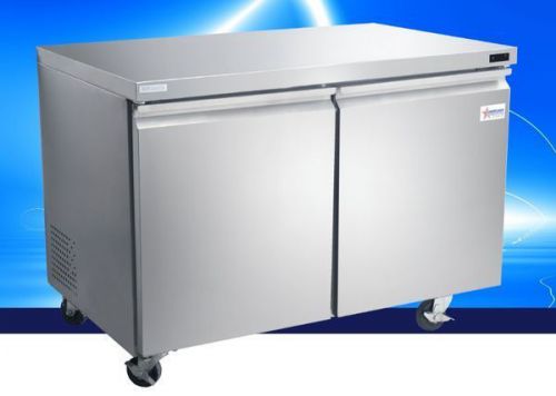 Omcan fr-cn-1219 47&#034; 11.2cf 2-door stainless commercial undercounter freezer new for sale