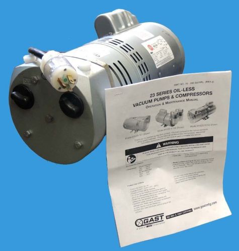 Gast 1023-318q-g274mex vacuum pump &amp; air compressor 1/2 hp motor for sale