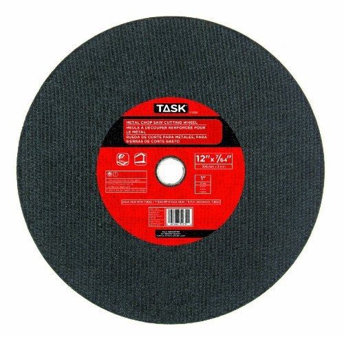 Task Tools 31232B 12-Inch by 7/64-Inch Metal Chop Saw Cutting Wheel, 1-Inch