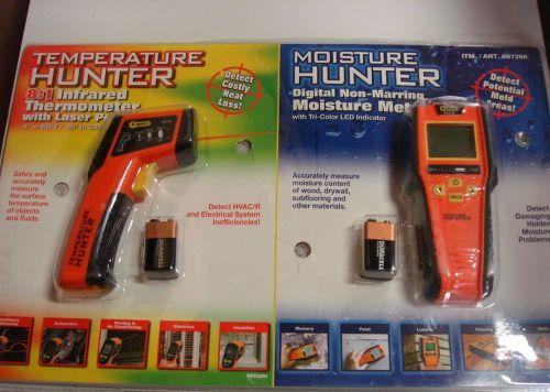 Mannix temperature hunter infrared thermometer and moisture hunter digital set for sale