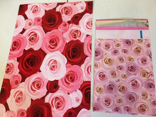 200 Combo pack glossy Roses designer Poly Mailer Bags, favors, party, shipping