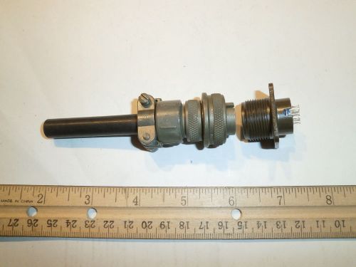 NEW - MS3106A 14S-5P (SR) with Bushing  and MS3102A 14S-5S - 5 Pin Mating Pair